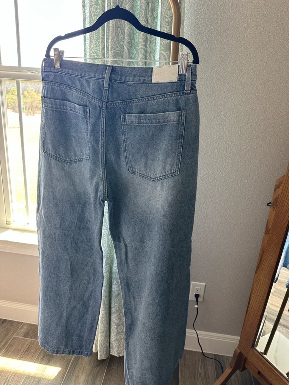 pistola High Rise Wide Leg Jeans in Light Blue Wash